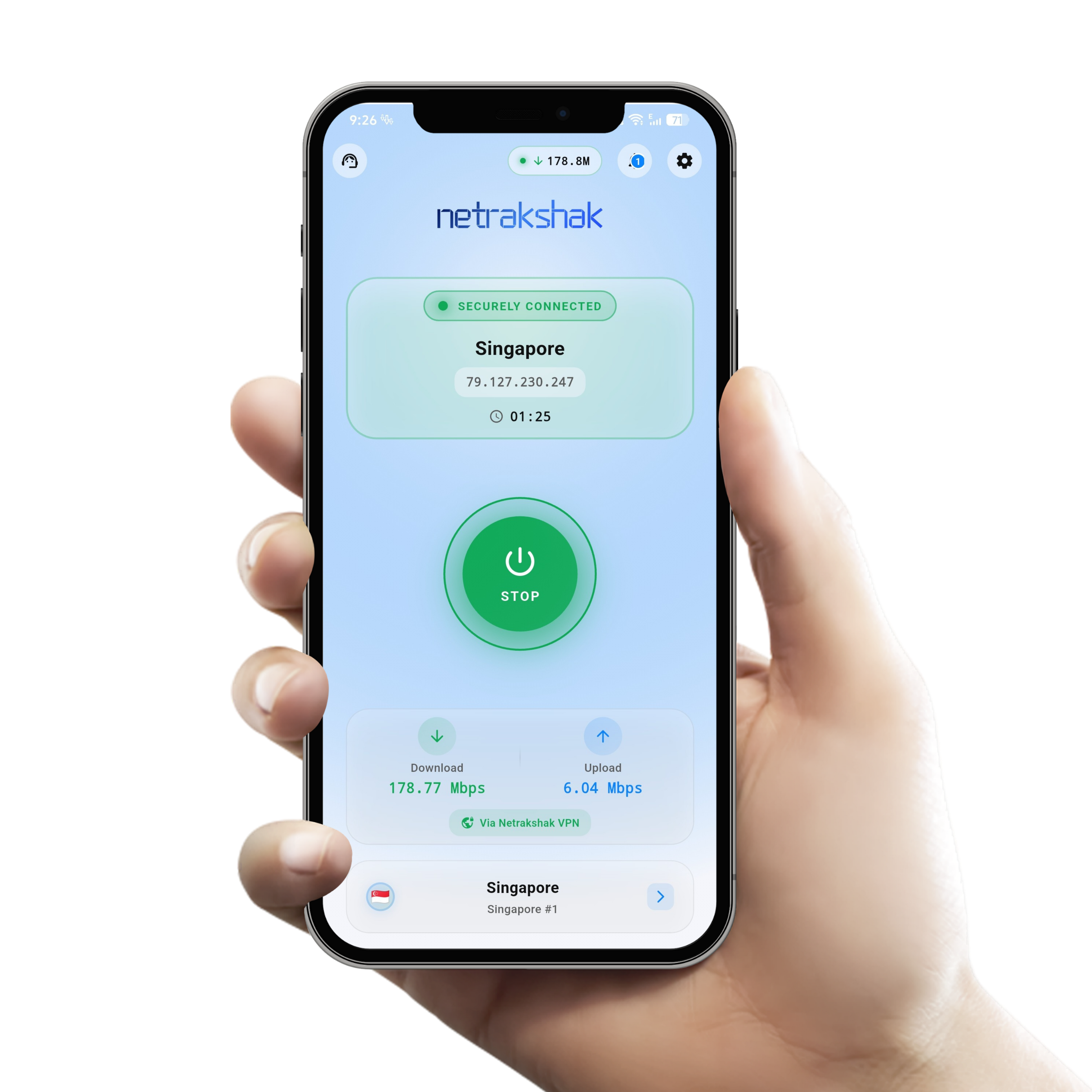 Netrakshak VPN App Interface